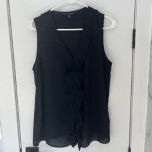 Banana Republic Navy Women's Sleeveless V-Neck Blouse Size Medium